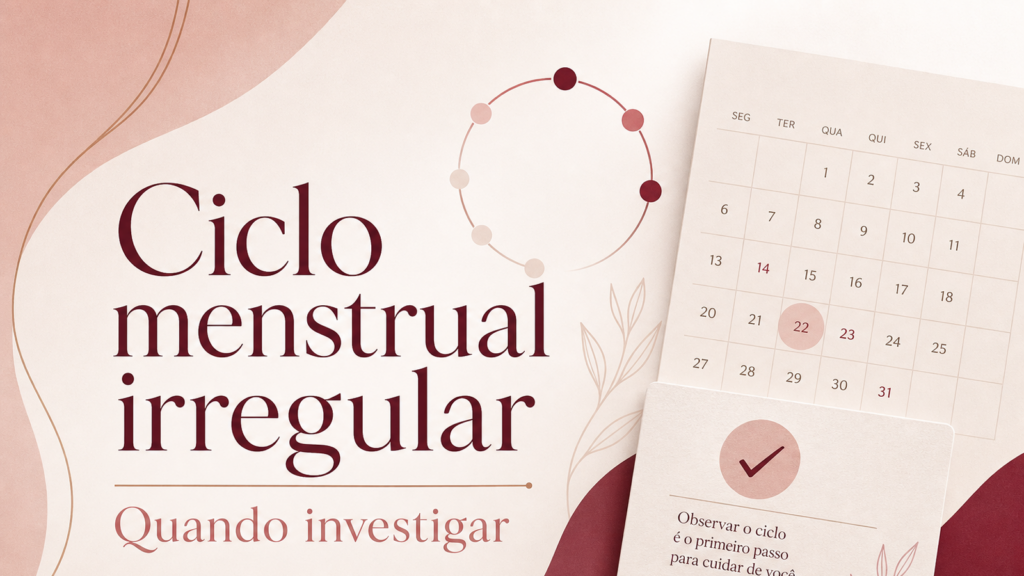 Ciclo menstrual irregular: quando investigar