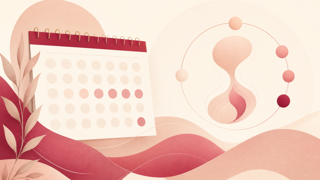 Capa do artigo sobre menstruação atrasada: causas além da gravidez